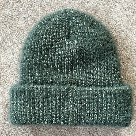 Brand New The North Face Salty Bae Lined Beanie Dark Sage Cuffed Knit Logo Hat - Picture 6 of 14